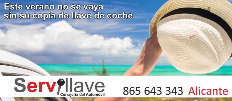 este verano no se vaya sin su copia de llave de coche en alicante
