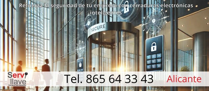 Refuerza la seguridad de tu negocio tras el verano: Cerraduras electrónicas para mayor control con Servillave en Alicante