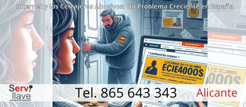 Las tramas de cerrajeros abusivos de Alicante en Internet representan una grave amenaza para los consumidores